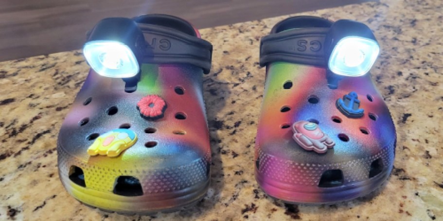 Rechargeable Shoe Lights Only $2.99 on Amazon (Headlights for Your Crocs!)