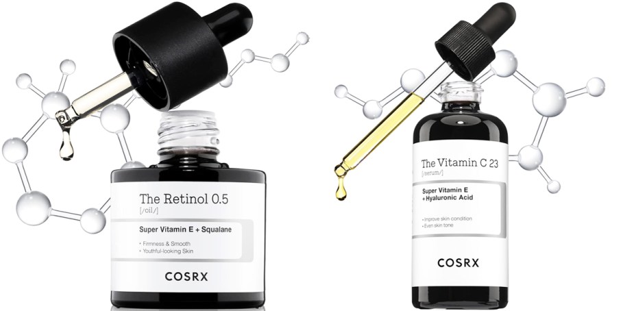COSRX retinol and vitamin C serums