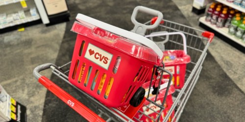 Kids CVS Shopping Cart w/ Wheels Only $19.99 – Filled with Play Food!