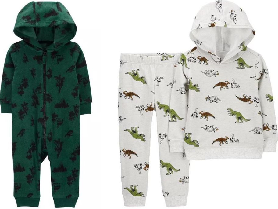 Stock images of 2 Carter's baby boy clothing items