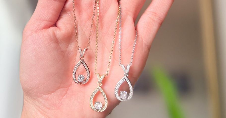 Cate & Chloe 18K Gold Plated Teardrop Necklace ONLY $17.80 Shipped (Reg. $69)