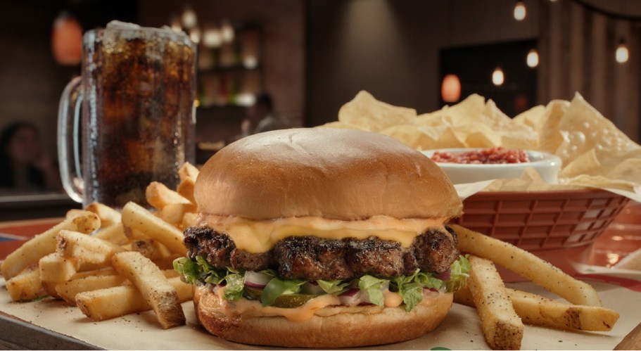 Chili’s Smasher Burger, Fries, Bottomless Drink AND Bottomless Chips & Salsa Only $10.99