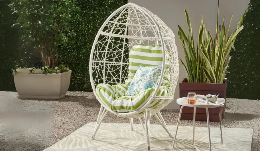 Christopher Knight Home Gianni Wicker Teardrop Egg Chair
