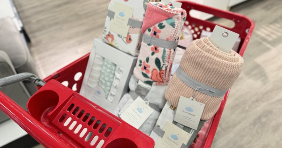 cloud island bedding and blankets in target shopping cart