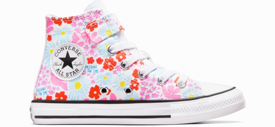 floral print converse high top sneaker