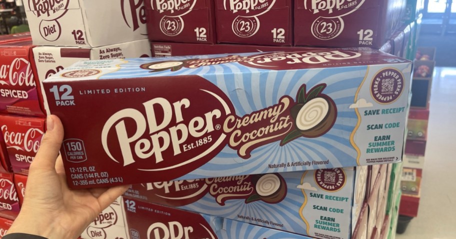 dr pepper creamy coconut soda in store