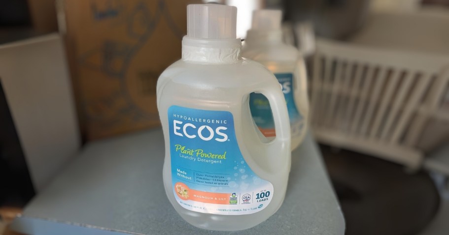 Highly-Rated ECOS Laundry Detergent 50 Load 2-Pack Just $13 Shipped on Amazon | Hypo-Allergenic & Plant-Based