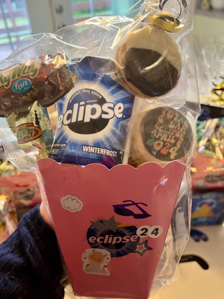 A solar eclipse gift basket made by a Happy Friday reader