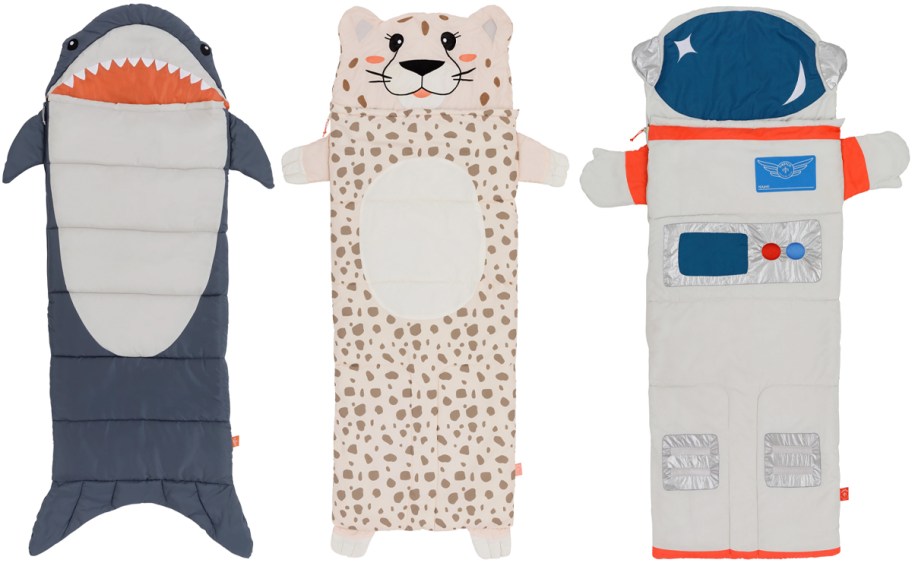 Firefly Outdoor Gear Finn the Shark and Cha Cha the Cheetah and Gear Jett the Astronaut Kid's Sleeping Bags