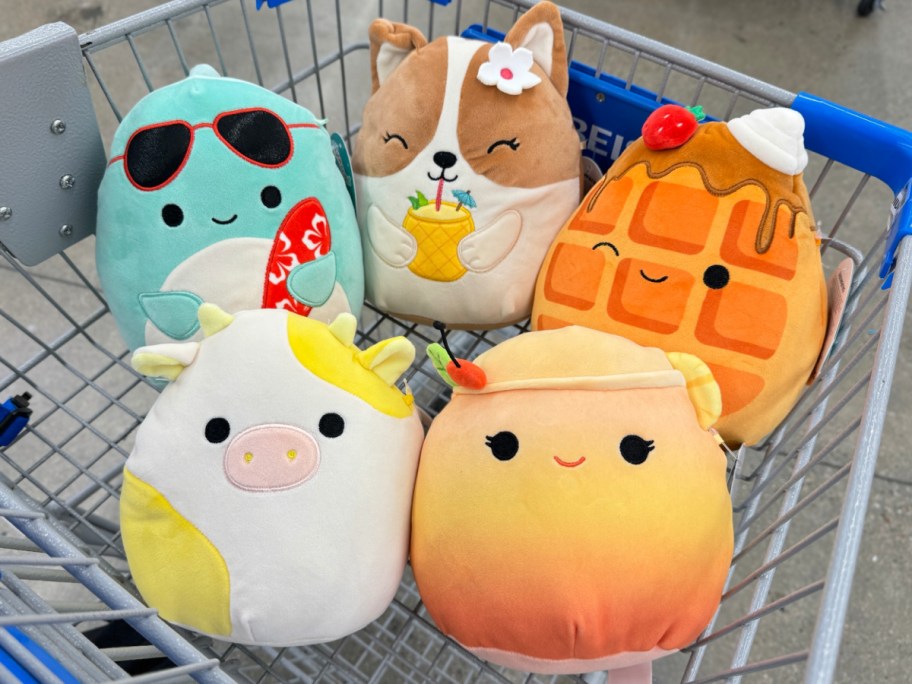 Five below shopping cart filled with summer squishallows