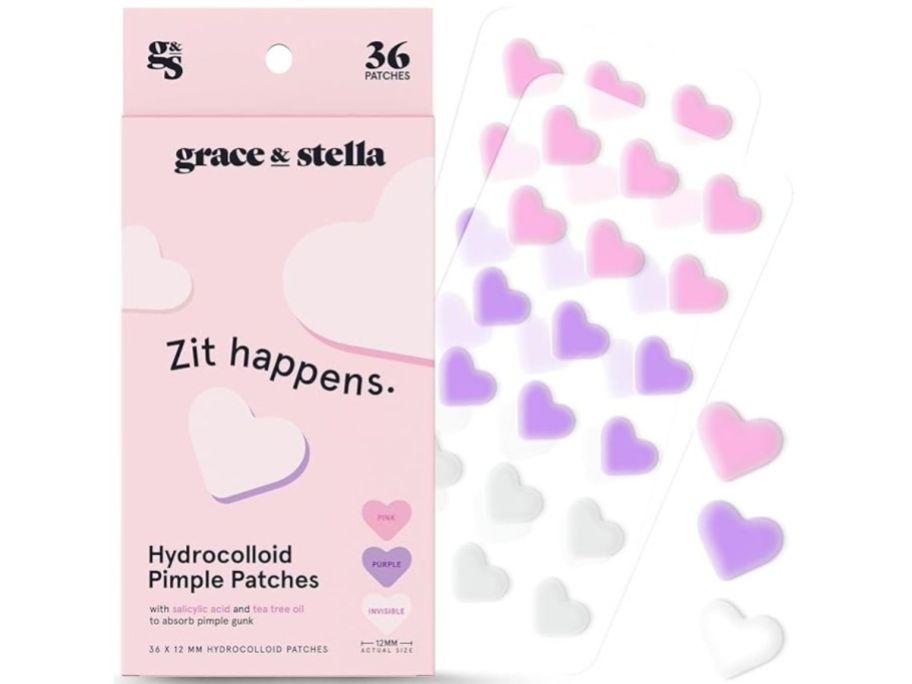 Grace & Stella Pimple Patches heart shapes
