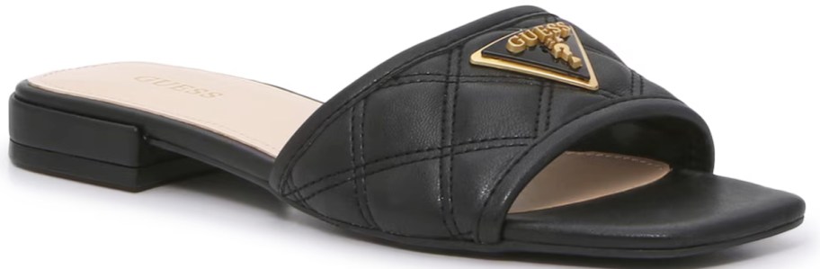 black Guess slide sandal