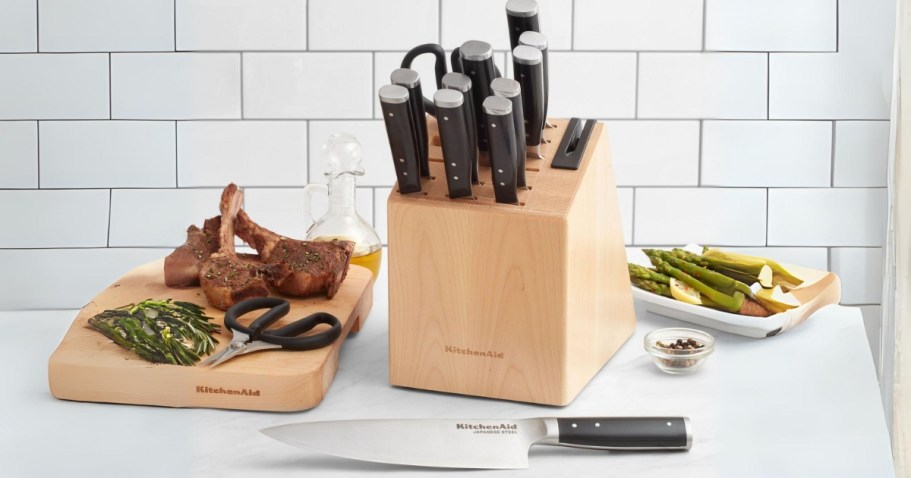 KitchenAid 14-Piece Steel Knife Set w/ Block Only $48 Shipped on Walmart.com (Reg. $100)