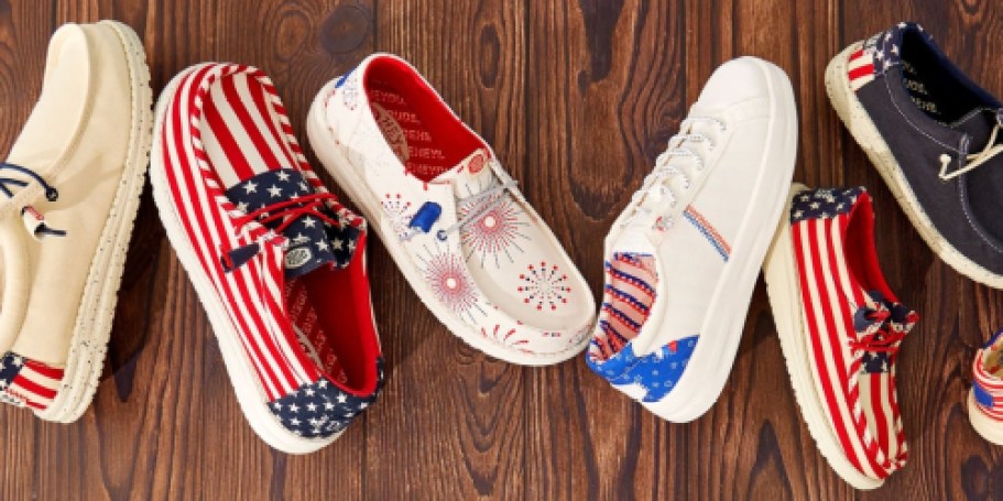 HEYDUDE Red, White, & Blue Americana Shoes are Back | Prices from $25.50!