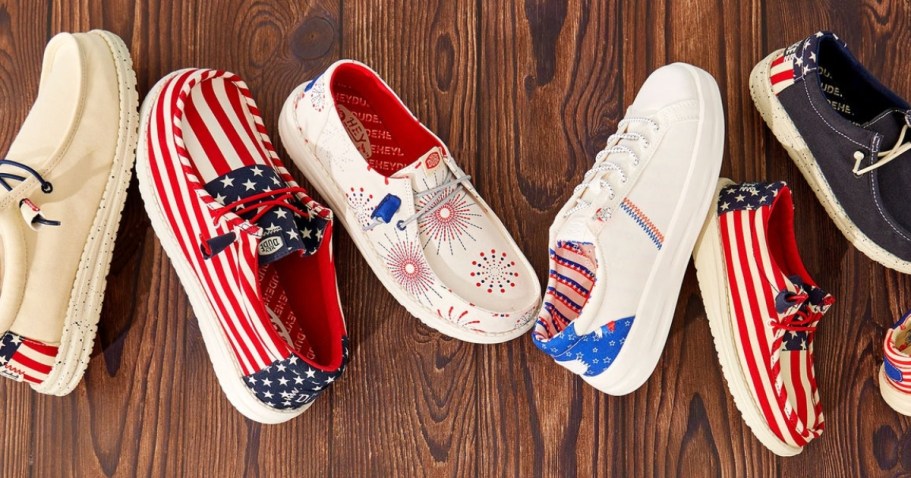 HEYDUDE Red, White, & Blue Americana Shoes are Back | Prices from $25.50!