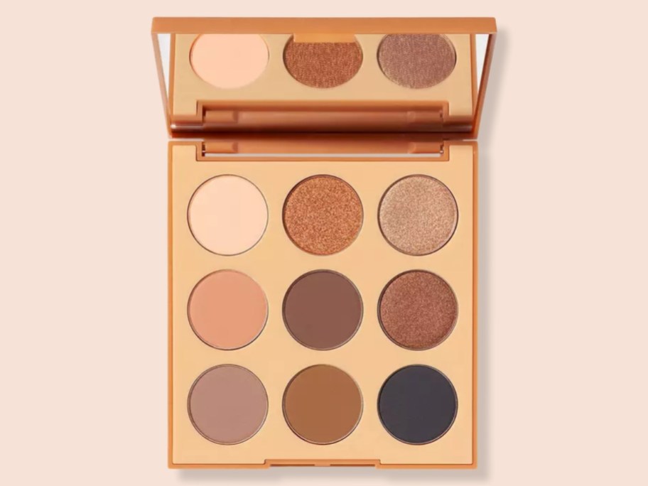 gold eye shadow palette with 9 earth tone colors