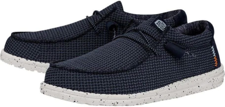 Stock image of HEYDUDE Men's Wally Sport Mesh Wide Shoes in Navy