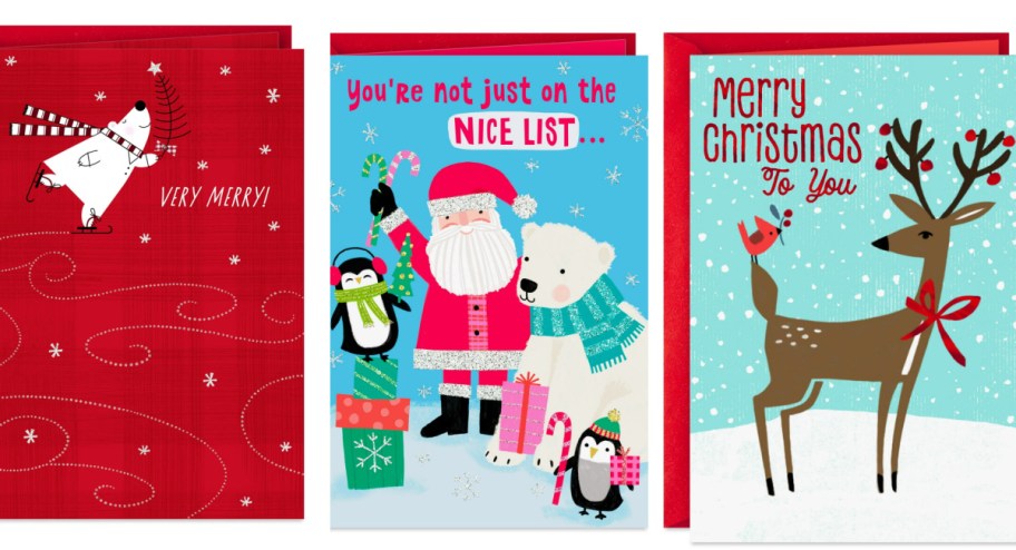 Hallmark Christmas cards displayed -2