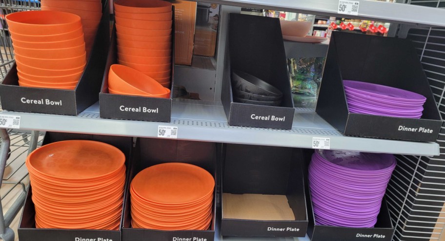 New Halloween Plastic Dishes Just 50¢ at Walmart