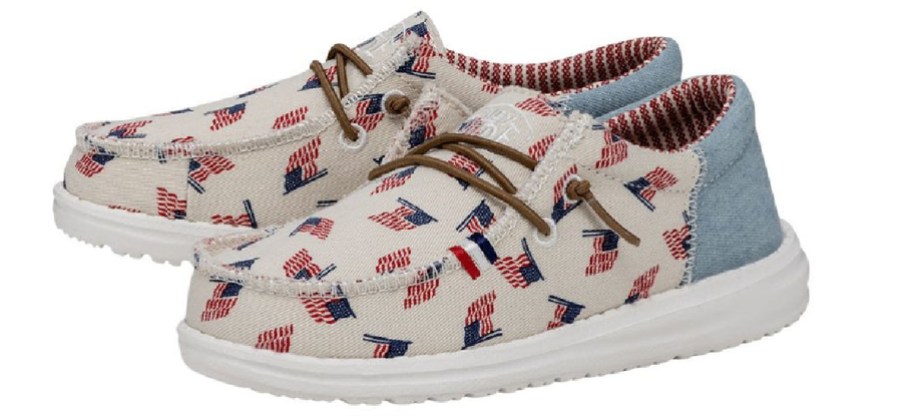 Hey dude Americana flag youth shoes