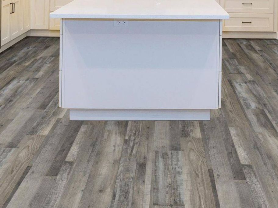A&A Surfaces Outerbanks Grey Glue Down Luxury Vinyl Plank Flooring 