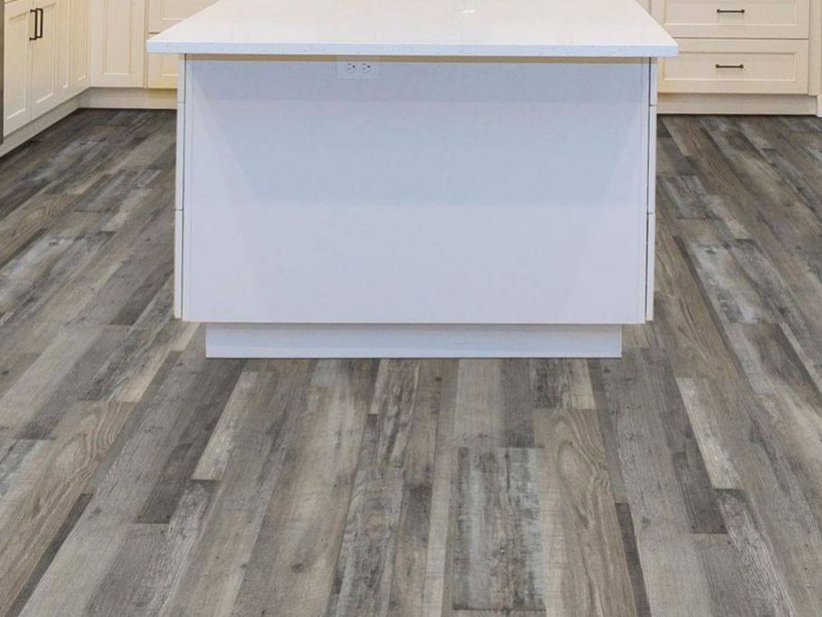 A&A Surfaces Outerbanks Grey Glue Down Luxury Vinyl Plank Flooring 