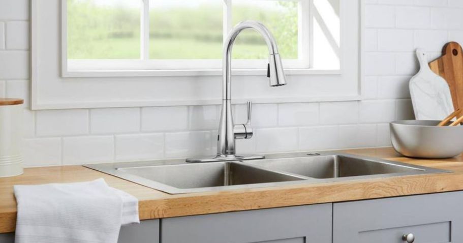 50% Off Home Depot Kitchen Faucets | Touchless Pull-Down Sprayer JUST $59.45 Shipped