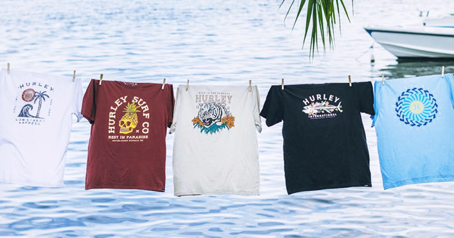 Over 50% Off Hurley Clothing Sale | Graphic Tees Only $13 (Reg. $28)