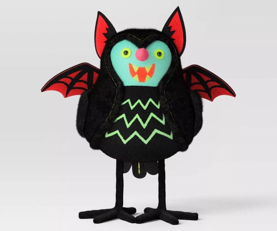 Hyde & EEK! Boutique Featherly Friend Felt Bird 'Batrick' Halloween Decorative Figurine stock image