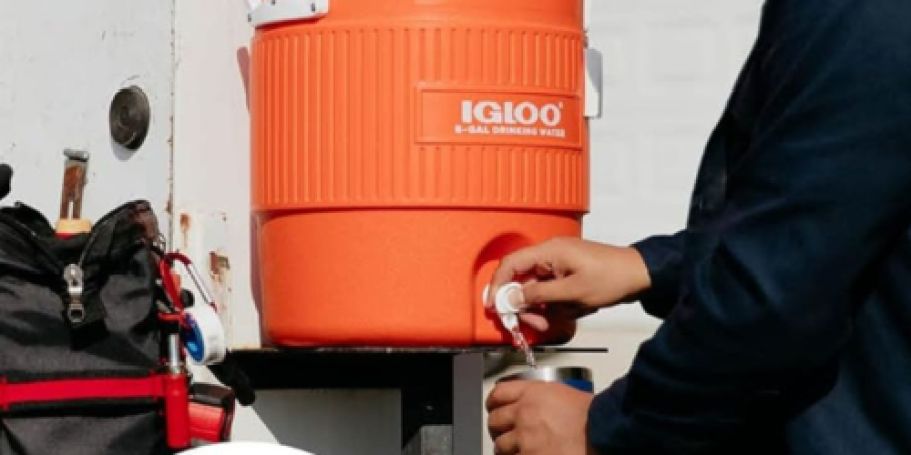 IGLOO 5-Gallon Beverage Cooler Jug ONLY $24.98 (Regularly $40) – Doubles as a Seat!