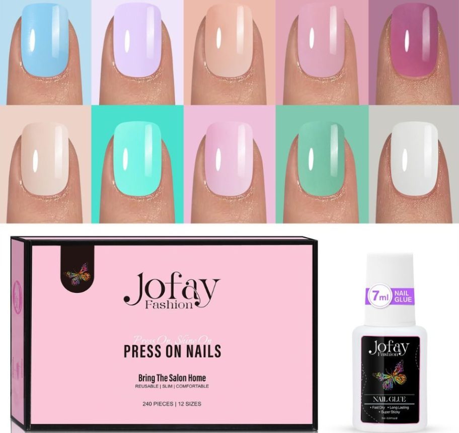Stock image of Jofay Press on Nails 240-piece Set - A6 Kit