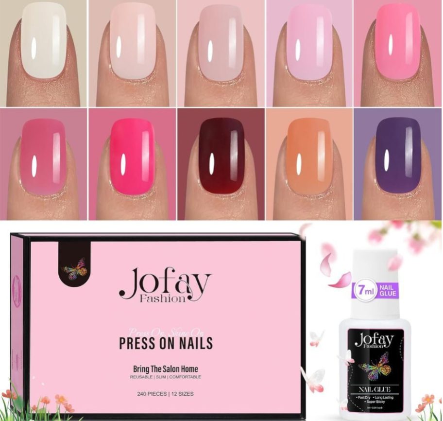 Stock image of Jofay Press on Nails 240-piece Set - A23 Kit
