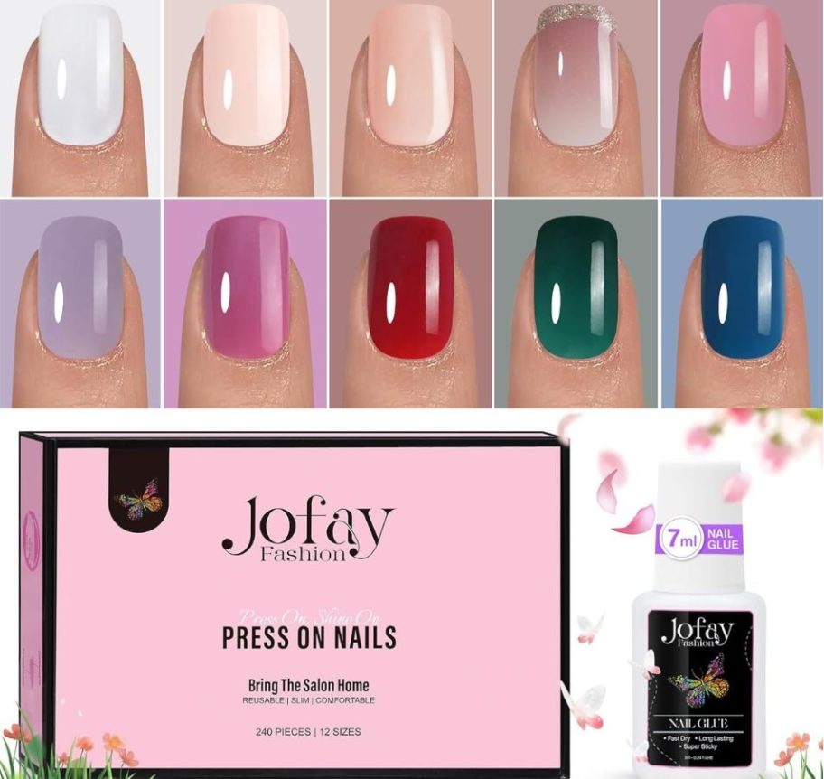 Stock image of Jofay Press on Nails 240-piece Set - A11 Kit