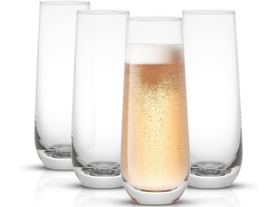 stock image of joyjolt stemless champagne flutes