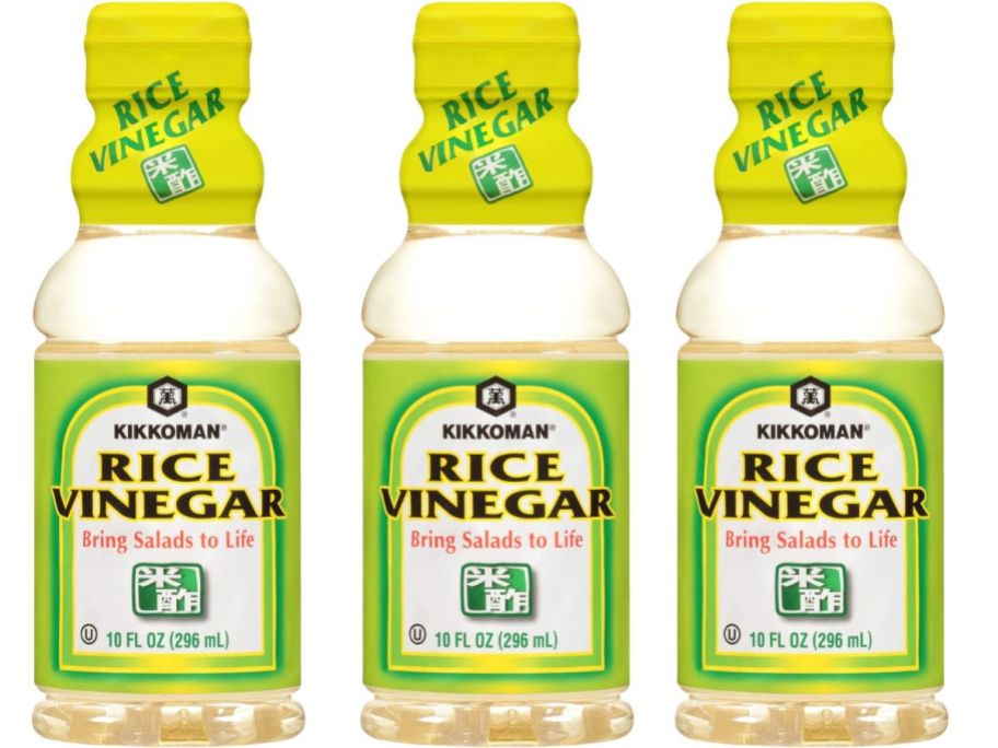 3 Kikkoman Rice Vinegar Bottles