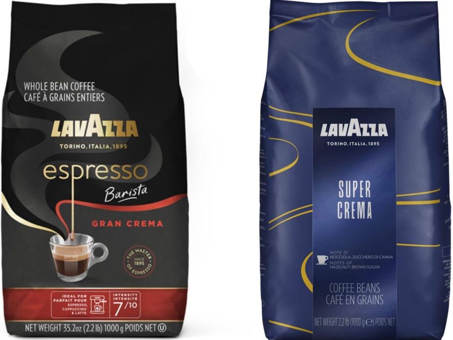 Stock images of 2 bags of Lavazza Whole Bean Coffee