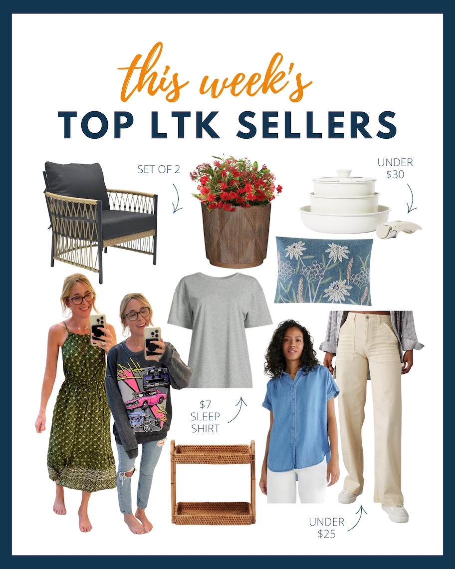 graphic collage of this weeks top ltk sellers