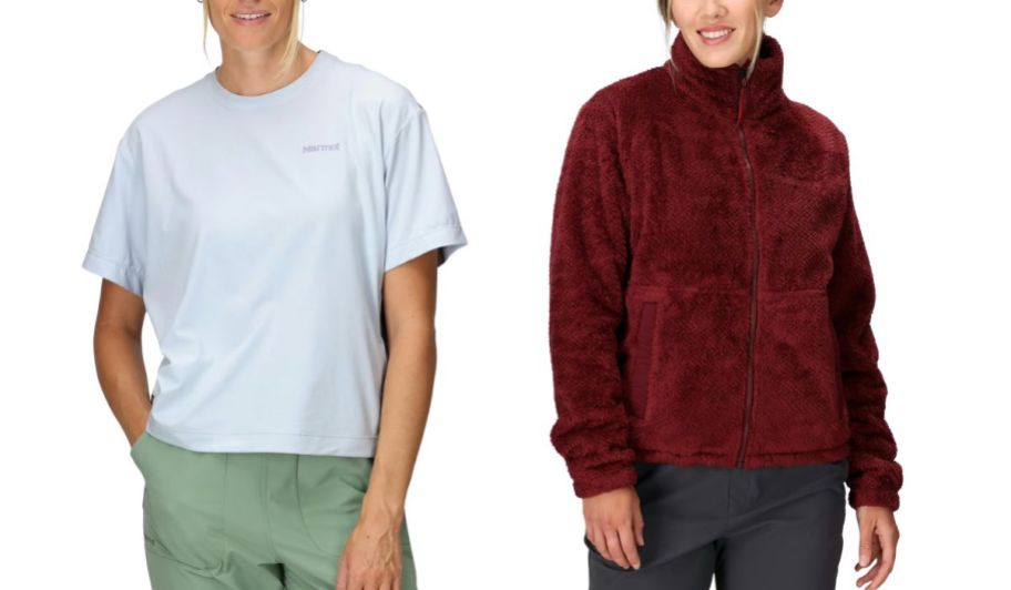 Marmotthsirt and fleece jacket