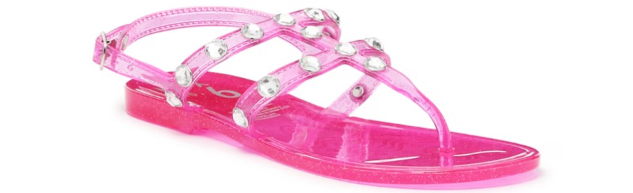 pink jelly sandal