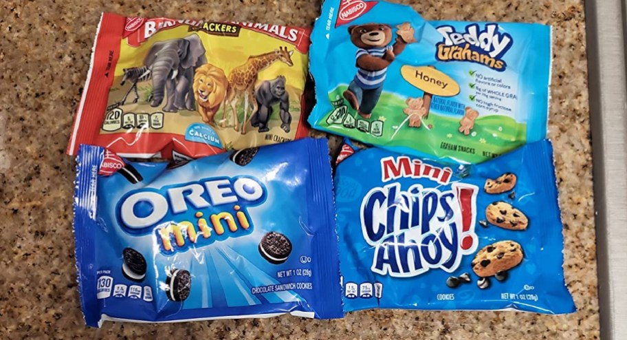 Nabisco variety pack displayed on the counter
