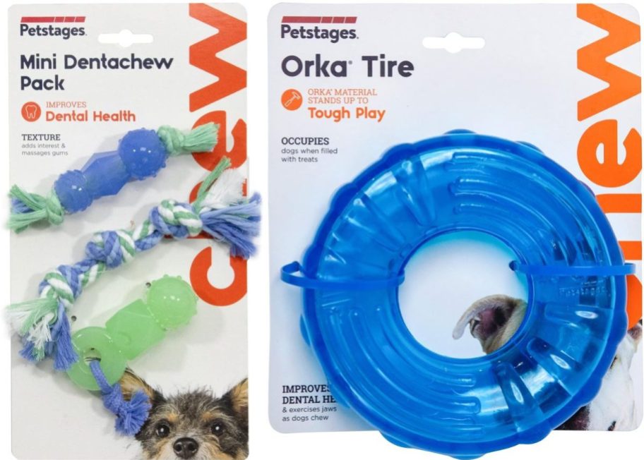 two dog toys from outward hound
