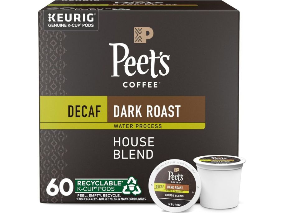 Peet's Decaf Dark Roast House Blend K-Cups