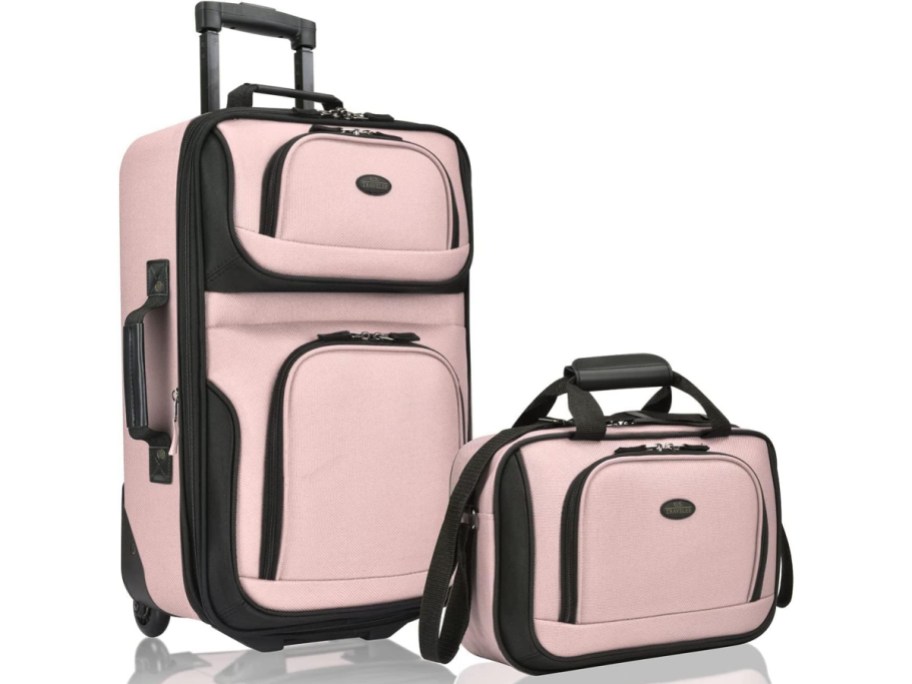 Pink luggage two pack