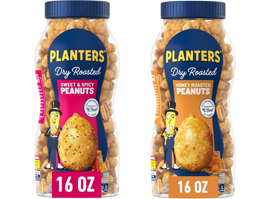 two jars of Planters Peanuts