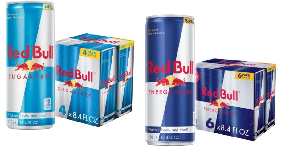 red bull sugar-free and original cans