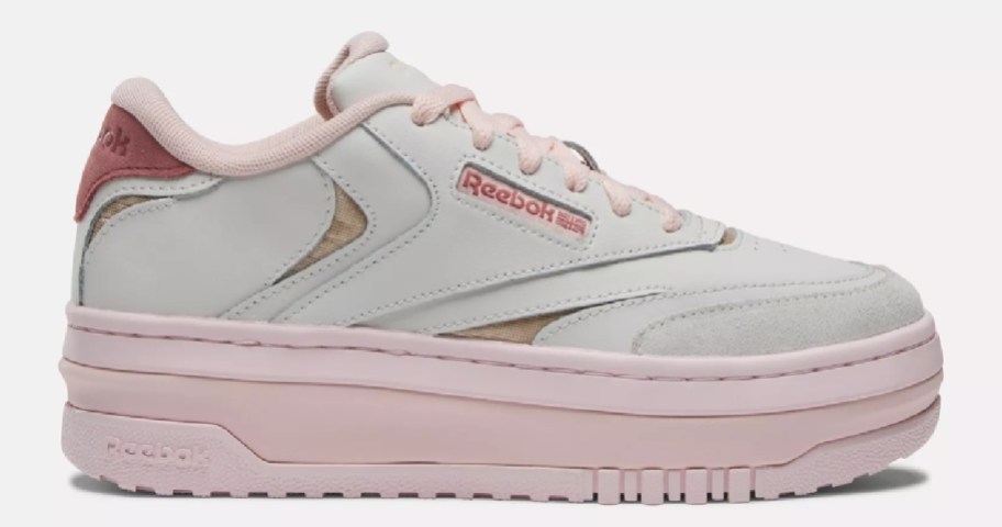 Reebok platform shoes in pink