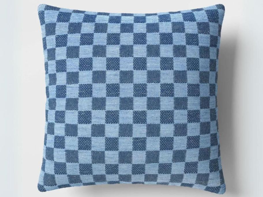 Room Essentials Checkerboard Woven Cotton Square Throw Pillow