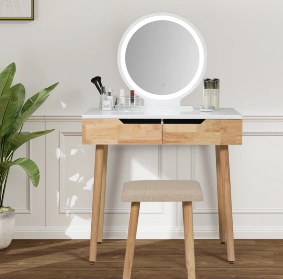 The Rowell Vanity Table from Mercury Row, one of our favorite Wayfair Way Day bedroom furniture picks