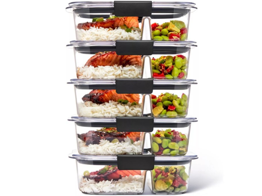 Rubbermaid Brilliance Meal Prep Containers 5-Pack 