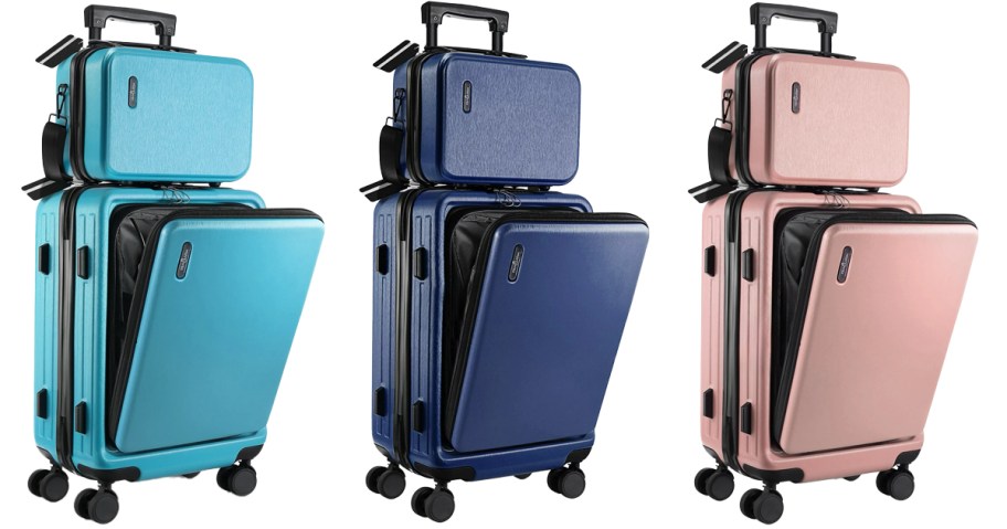 StorageBud 2-Piece Carry-On Luggage Set 
